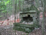 An old hearth and chimney at the base of the Futures Trail.